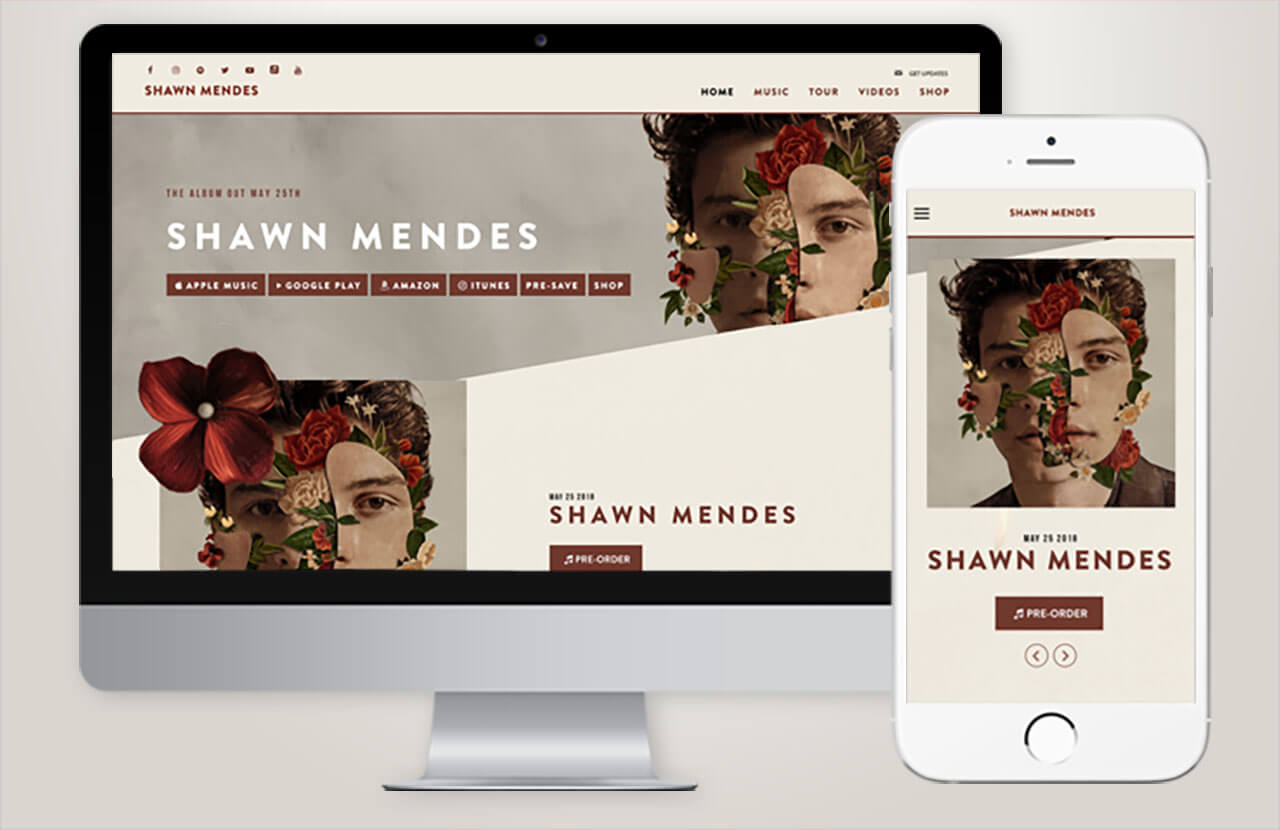 Shawn Mendes's official site